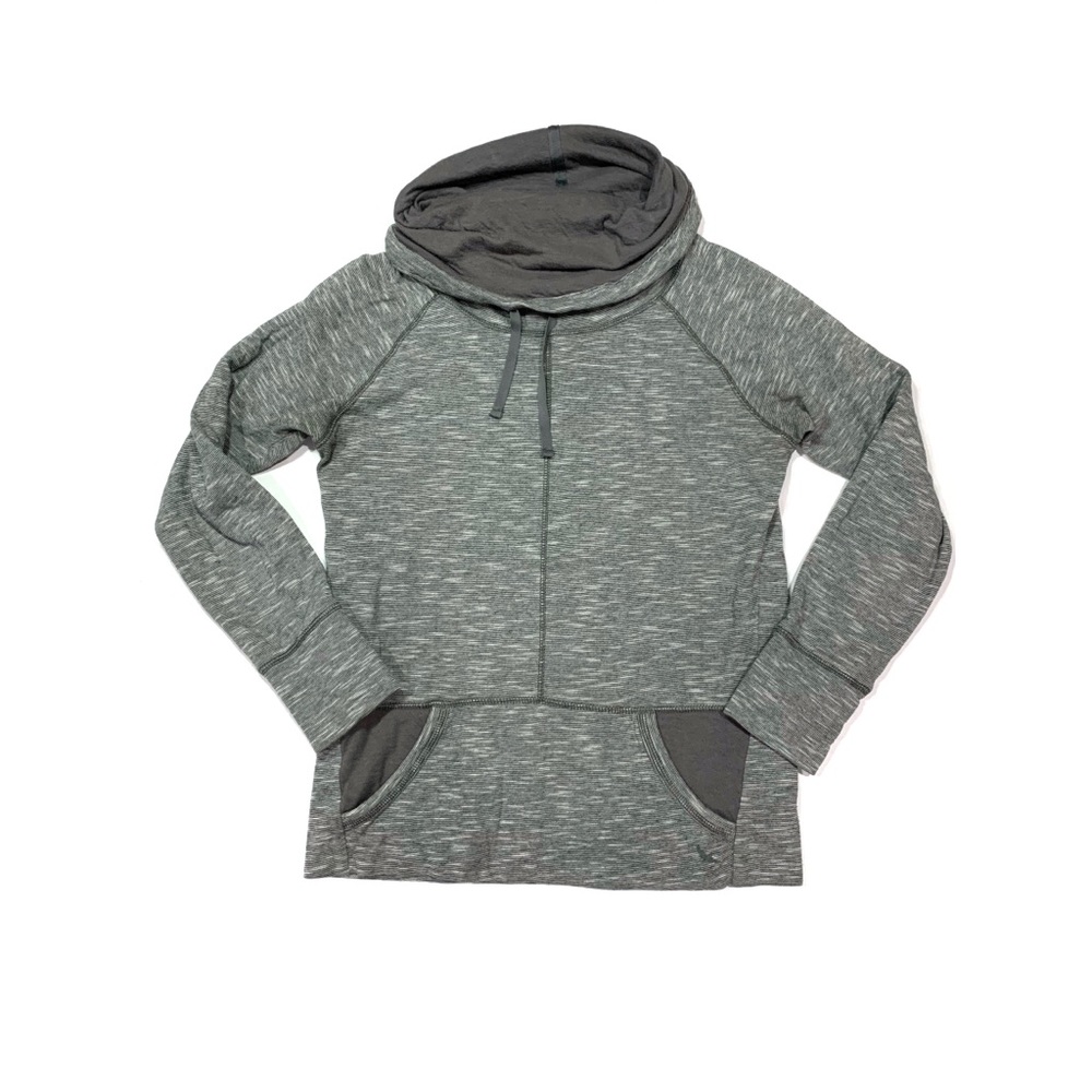 Eddie Bauer Cowl Mock Neck Stripe Sweatshirt Casual Activewear Loungewear